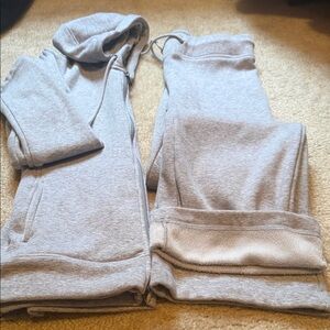 UGG Set Light Gray Zip-Up Hoodie and Pants